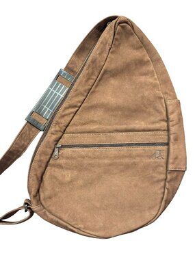 AmeriBag Healthy Back Bag Brown Microfiber Sling Backpack NWT USA
